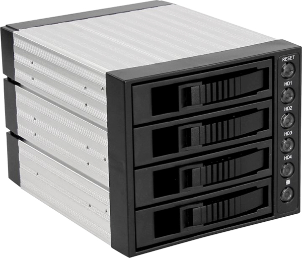 

Корзина Procase A3-304-SATA3-BK 4*SATA3/SAS 6Gb (черный) hotswap aluminium mobie rack module (3x5,25) 1xFAN 80x15mm, A3-304-SATA3-BK