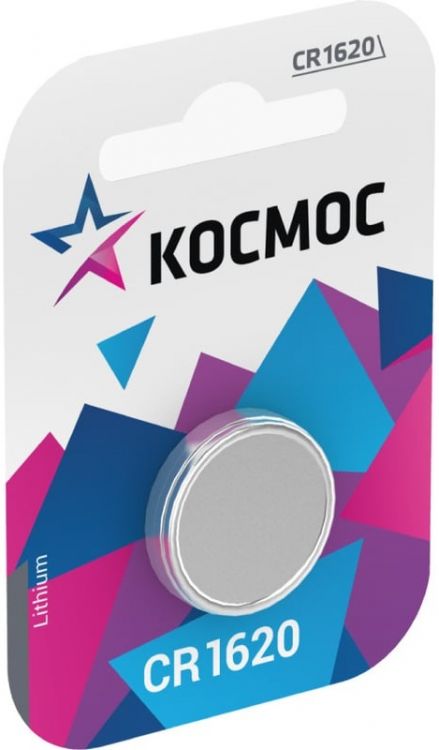 

Батарейка Космос KOCR16201BL СR1620, 1 шт, KOCR16201BL