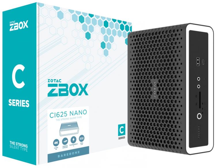 

Платформа Zotac ZBOX CI625 nano i3-1115G4, 2*DDR4(3200), 2.5" HDD/SSD, M.2, 2*Glan, WiFi, BT, UHD graphics, SD card-reader, Thunderbolt 4, 4*USB 3.1,, ZBOX CI625 nano