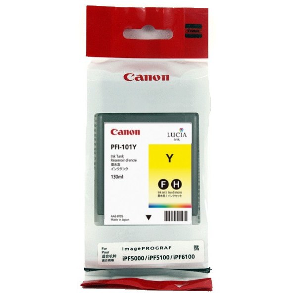 

Картридж Canon PFI-101Y 0886B001 Yellow для IPF5000/6000 130ml, PFI-101Y