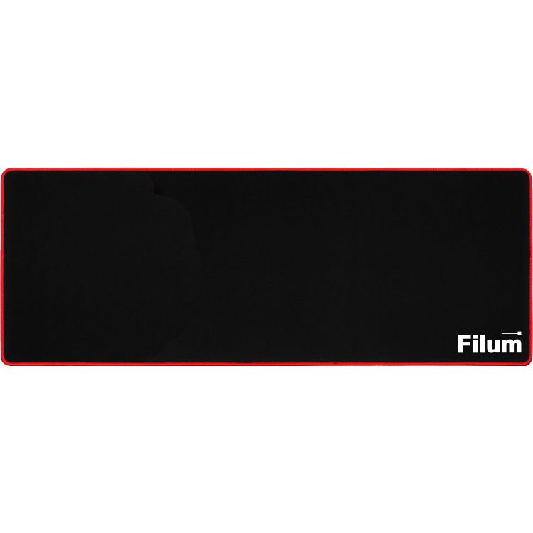 цена Коврик для мыши Filum FL-MP-XL-GAME черный, оверлок, размер “XL”- 900*450*3 мм, ткань+резина.