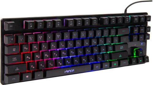 Клавиатура HIPER KG201 Demure чёрная, 97кл, USB, мембранная, RGB подсветка - фото 2