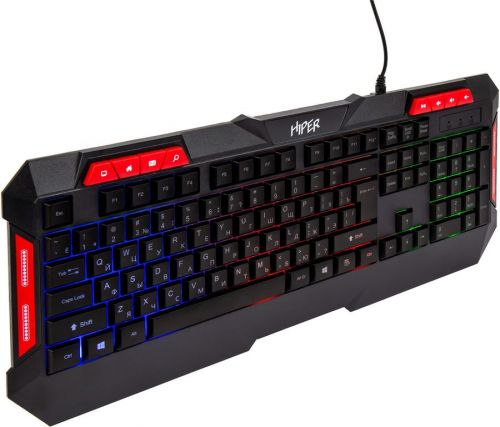Клавиатура HIPER KG401 Inspire чёрная, 112кл, USB, мембранная, RGB подсветка - фото 2