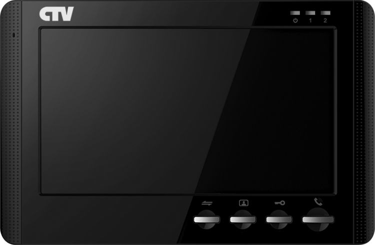 Видеодомофон CTV CTV-M1704MD с кнопочным управлением, встроенный автоответчик, встроенный источник питания, черный цена и фото