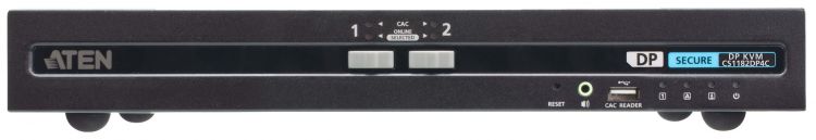 Переключатель Aten CS1182DP4C-AT-G KVM+Audio+USB 2.0, 1 user USB+DP => 2 cpu USB+DP, без шнуров, 3840x2160 30Hz, настол., исп.стандарт.шнуры, без OSD,