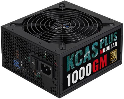 Блок питания ATX AeroCool KCAS Plus 1000GM 4718009151970 1000W модульный, 80Plus Gold, (20/24+4/8+6/