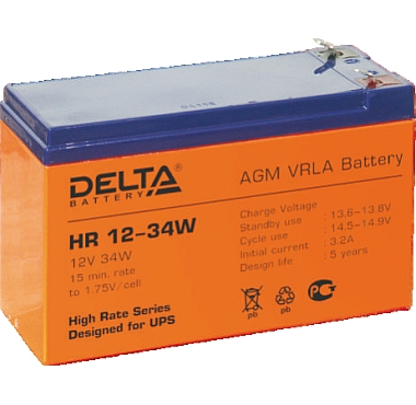 

Батарея Delta HR 12-34 W, HR 12-34 W