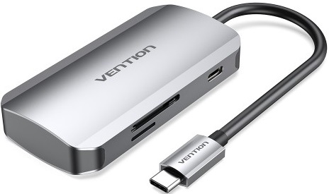 Разветвитель USB 3.1 Vention TNHHB USB-C > 3*USB 3.0/SD/TF/PD