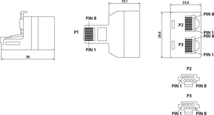 фото Hyperline DA-8P8C