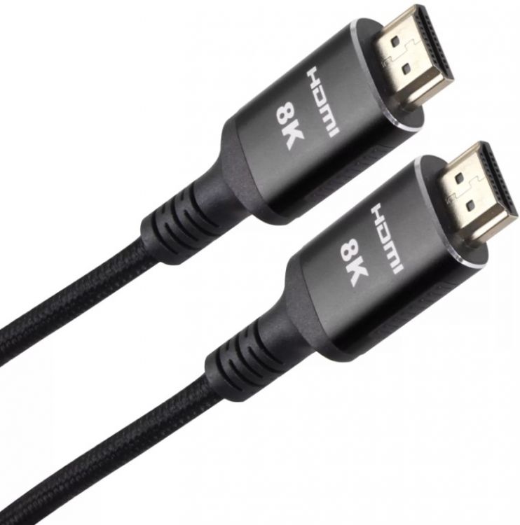 Кабель интерфейсный HDMI-HDMI iOpen ACG859B-3.0 19M/M,ver. 2.1 8KX60Hz (Econom) оплетка 3m iOpen