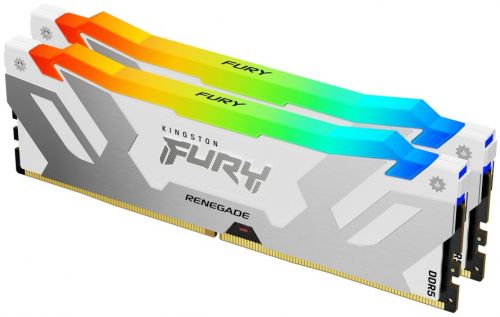 Модуль памяти DDR5 32GB (2*16GB) Kingston FURY KF568C36RWAK2-32 Renegade RGB White XMP 6800MHz CL36