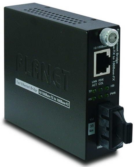 

Медиа-конвертер Planet FST-802S15 10/100Base-TX, 100Base-FX (SC), волокно Single-mode, волокно Single-mode, длина волны 1310нм, дальность 15км, FST-802S15