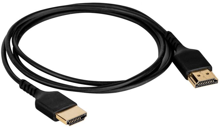 

Кабель HDMI Wize WAVC-HDMIUS-2M 2 м, v.2.0, 19M/19M, 4K/60 Hz 4:4:4, 36 AWG, HDCP 2.2,ультратонкий, позол.разъемы, черный, пакет, WAVC-HDMIUS-2M