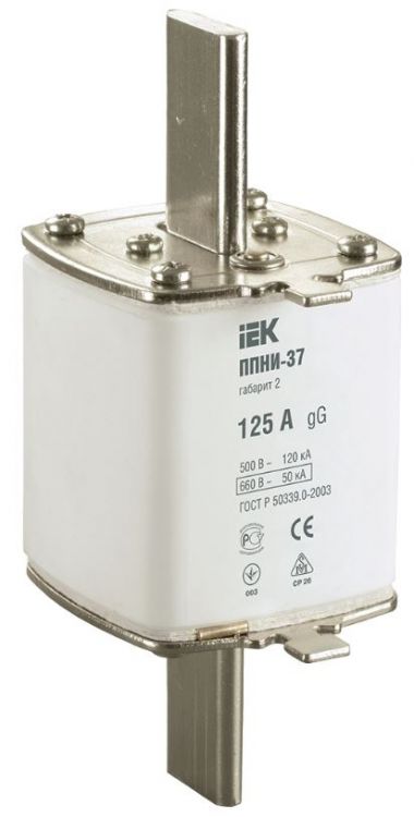 

Предохранитель IEK DPP40-125 ППНИ-37, габарит 2, 125А, DPP40-125