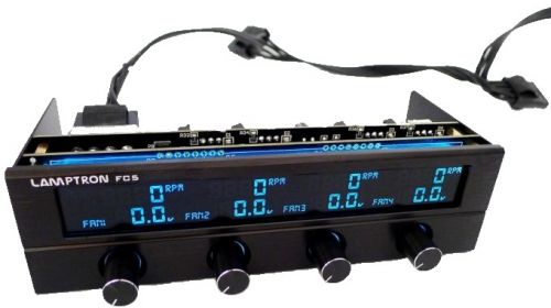 Панель управления Lamptron FC5 v2 LAMP-FC0052H 30Вт/канал х4, 7 вариантов подсветки, черная