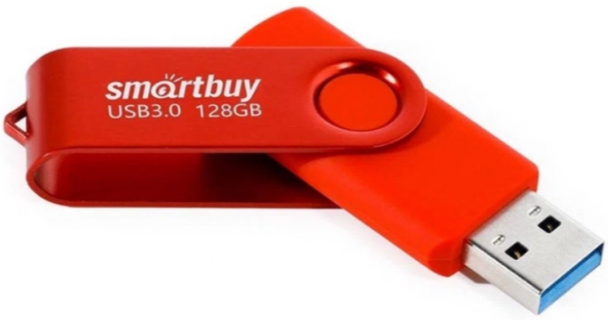 Накопитель USB 3.0 128GB SmartBuy SB128GB3TWR Twist красный