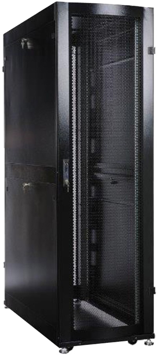 Шкаф напольный 19, 48U Schneider Electric LCSR3357 2255x750x1200 мм, передняя одностворчатая и задняя двустворчатая перфорированные двери, черный