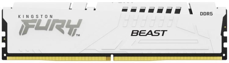 Модуль памяти DDR5 32GB Kingston FURY KF552C36BWE-32 Beast White EXPO 5200MHz CL36 2RX8 36-40-40 1.2, цвет белый - фото 1