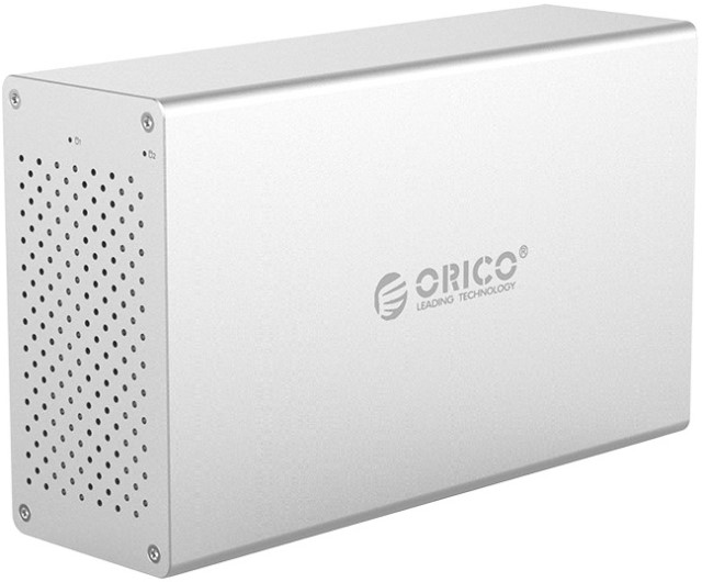 

Внешний корпус Orico WS200C3 2*3.5" HDD/SSD, USB Type-C, серебристый, WS200C3