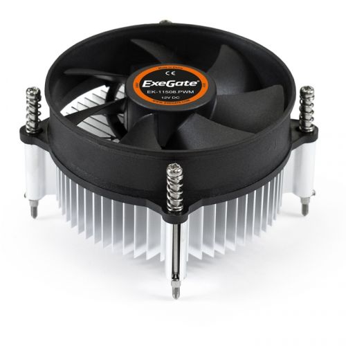 Кулер Exegate EK-11508-PWM EX286141RUS LGA775/1150/1151/1155/1156 (Al, 90mm fan, 1200-2600rpm, 48CFM