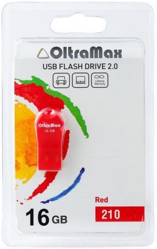 Накопитель USB 2.0 16GB OltraMax OM-16GB-210-Red