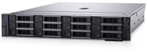 Сервер Dell PowerEdge R750 2U/12LFF+2SFF/1xHS/H755/iDRAC9 Ent/2xGE/noPSU/4xFH,2xLP/6 high perf/Bezel, цвет черный