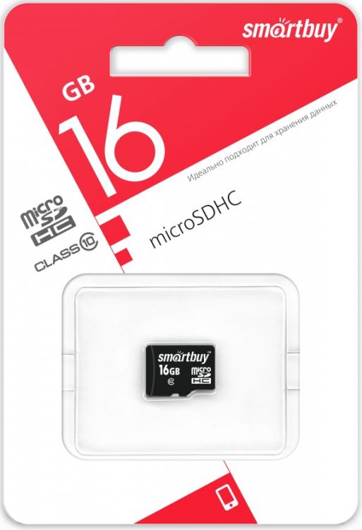 

Карта памяти 16GB SmartBuy SB16GBSDCL10-00LE MicroSDHC Сlass 10 без адаптера, SB16GBSDCL10-00LE