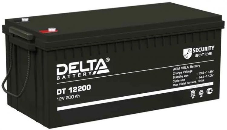 Батарея Delta DT 12200 12В, 200Ач - фото 1