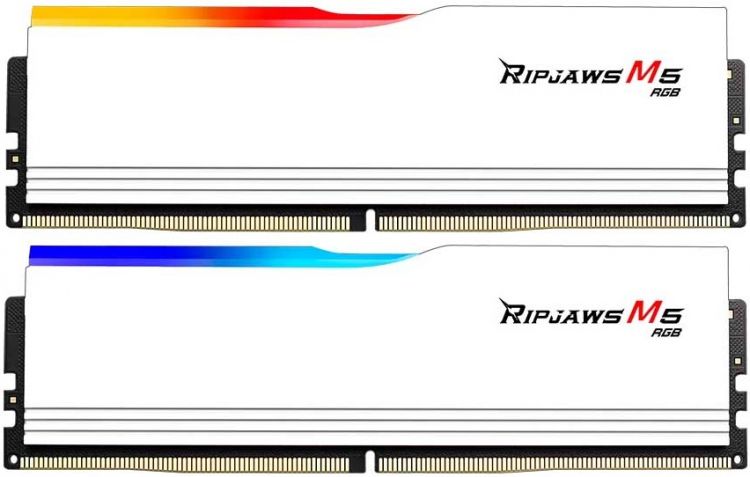 

Модуль памяти DDR5 96GB (2*48GB) G.Skill F5-6400J3239F48GX2-RM5RW RIPJAWS M5 RGB PC5-51200 6400MHz CL32 1.35V, F5-6400J3239F48GX2-RM5RW