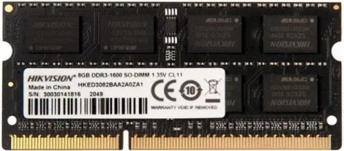Модуль памяти SODIMM DDR3L 8GB HIKVISION HKED3082BAA2A0ZA1/8G PC3-12800 1600MHz CL11 1.35V RTL