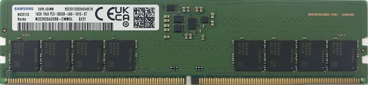 

Модуль памяти DDR5 16GB Samsung M323R2GA3DB0-CWM PC5-44800 5600MHz CL40 1.1V, M323R2GA3DB0-CWM