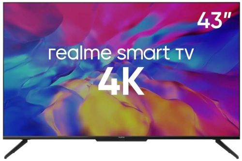 Телевизор Realme TV 43 4K черный, 3840x2160, Android 10.0, Smart TV, размер 43