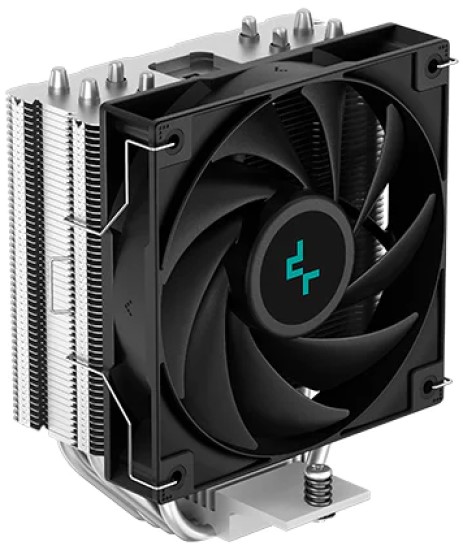 

Кулер Deepcool AG400 LGA1700/1200/115X/AM5/AM4 (120mm fan, 200-2000rpm, 75.89 CFM, 31.6dBA, 4-pin PWM, черный) RET, AG400