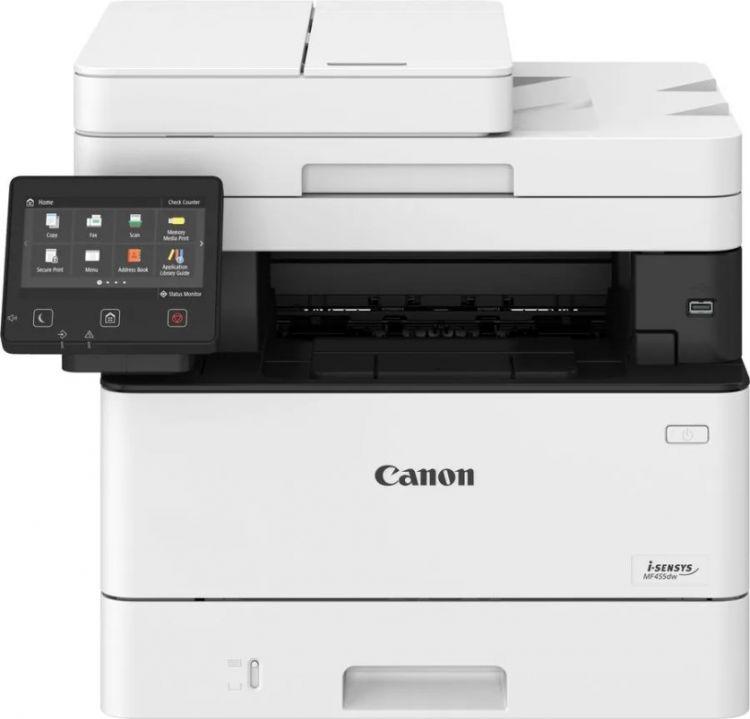 МФУ лазерное черно-белое Canon i-SENSYS MF455dw 5161C006 A4, 1200dpi, 38ppm, duplex, Wi-Fi, замена MF445dw (5161C016)