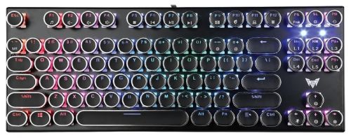Клавиатура Crown CMGK-901 CM000003333 87 клавиш, механический тип клавиш, клавиши в винтажном стиле, форм-фактор TKL, RGB подсветка