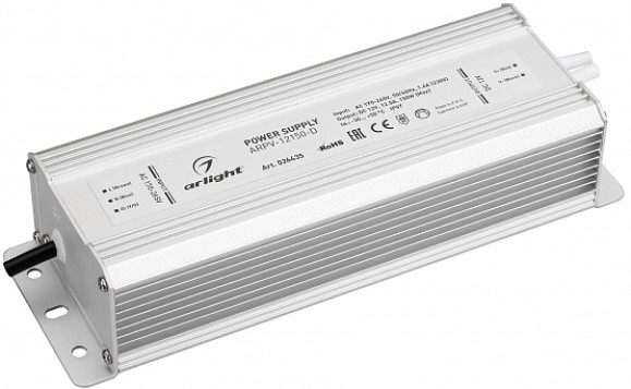 

Блок питания Arlight ARPV-12150-D 026435 12V, 12.5A, 150W, IP67, металл, ARPV-12150-D