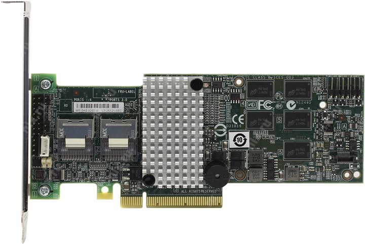 

Контроллер SAS Broadcom/LSI 9260-8i SGL LSI00198 / L5-25121-28 MegaRAID (PCI-E 2.0 x8, LP,SAS6G, RAID 0,1,10,5,6, 8port (2*intSFF8087),512MB), 9260-8i SGL