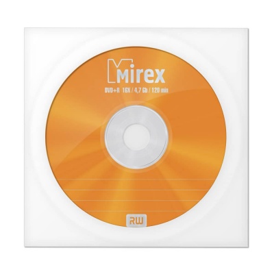 

Диск DVD+R Mirex 205135 4.7 Gb, 16x, бум.конверт, 1шт, 205135