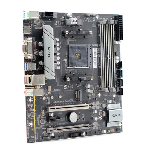 

Материнская плата mATX Afox B550D4-MA5-V2 (AM4, AMD B550, 2*DDR4 (3200), PCIe, M.2, 4*SATA 6G, HDMI, VGA, 2*USB 2.0, 4*USB 3.0), B550D4-MA5-V2