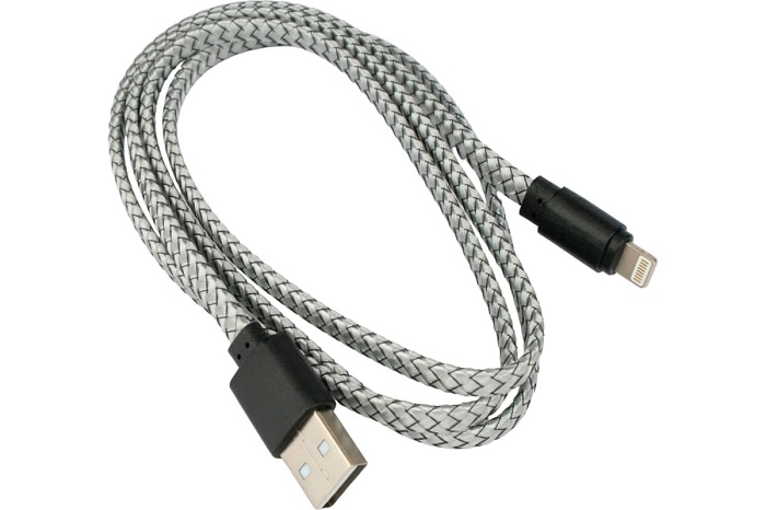 

Кабель интерфейсный USB 2.0 Cablexpert CC-USB2-AMAP-FL-1M плоский AM/Lightning, 2.1А,12Вт, медь, нейлоновая оплетка, 1м, серый, пакет, CC-USB2-AMAP-FL-1M