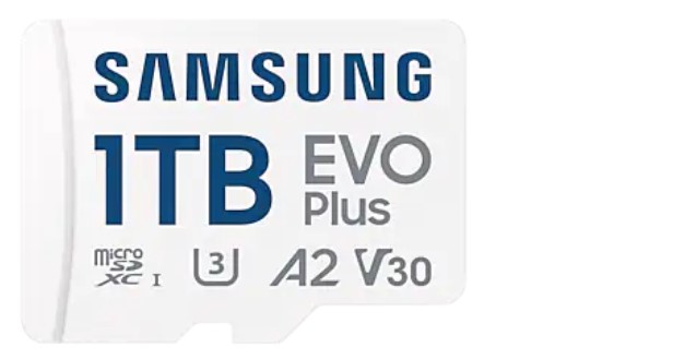 

Карта памяти MicroSDXC 1024GB Samsung MB-MC1T0SA/KR Evo Plus UHS-1 U3 A2 V30 с адаптером 2024, MB-MC1T0SA/KR