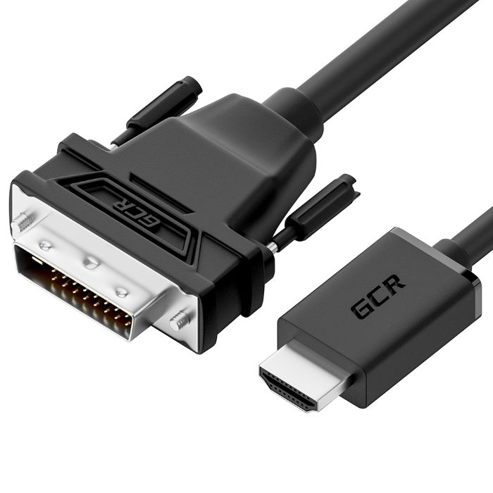 

Кабель интерфейсный HDMI-DVI Greenconnect GCR-55523 5.0m, 19M / 25M Dual Link, черный, 30 AWG, двойной экран, GCR-55523