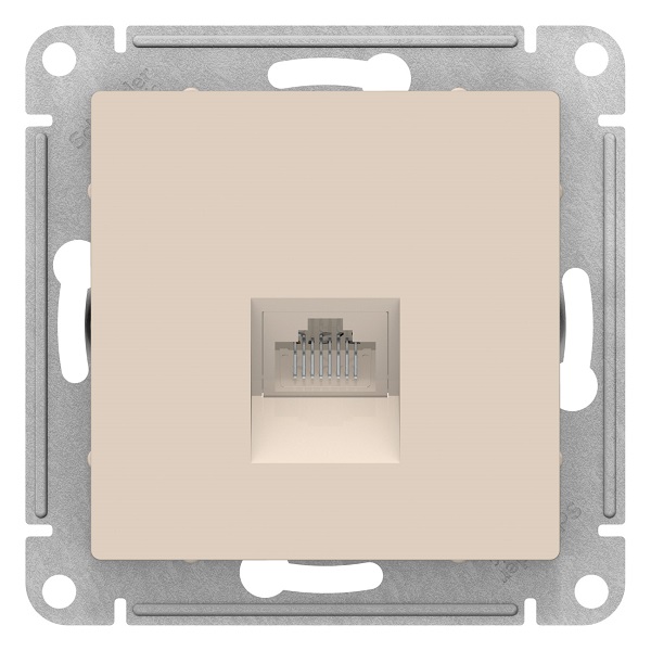 

Розетка Systeme Electric ATN000283 AtlasDesign, компьютерная, RJ45, механизм, бежевая, ATN000283