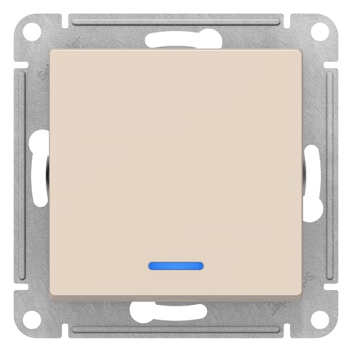 

Выключатель Systeme Electric ATN000213 AtlasDesign, 1-клавишный, с подсветкой, сх.1а, 10АХ, механизм, бежевый, ATN000213