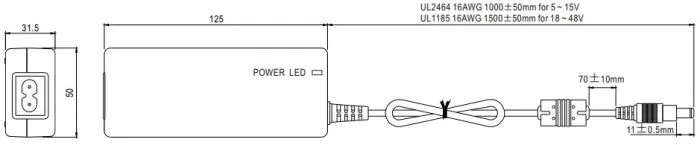 Mean Well GSM60B12-P1J