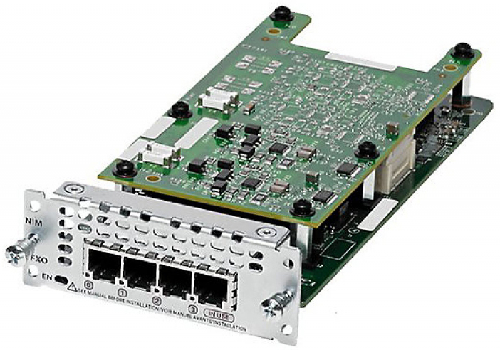 Модуль расширения Cisco NIM-4FXO 4-port Network Interface Module - FXO (Universal) - фото 1
