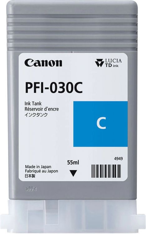 Картридж Canon PFI-030C 3490C001 синий для imagePROGRAF TA-20, TA-30, TM-240, TM-340 (55мл)