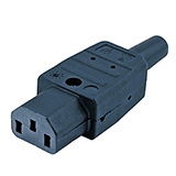 Разъем Hyperline CON-IEC320C13 IEC 60320 C13 220В 10A на кабель (плоские контакты внутри разъема), прямой
