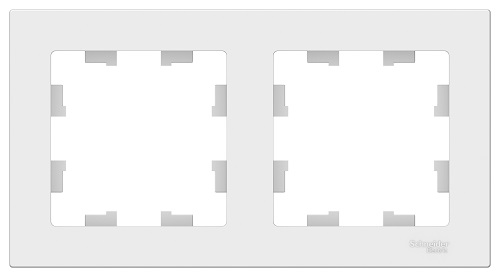 

Рамка Systeme Electric ATN000102 AtlasDesign, 2-постовая, универсальная, белая, ATN000102