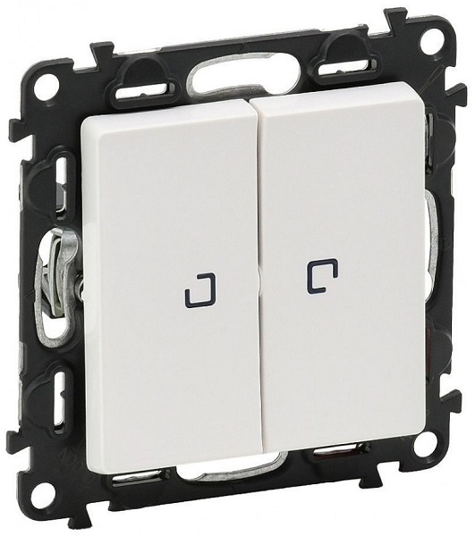 

Выключатель Legrand 752428 Valena LIFE - двухклавишный 10АХ 250В с подсветкой, с лицевой панелью, белый, 752428